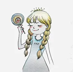 棒棒糖小女孩 糖果 美味 馋嘴 麻花辫 元素 免抠png 设计图片 免费下载 页面网页 平面电商 创意素材
