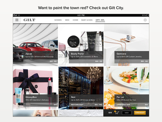 Gilt iPad购物应用，来源自黄蜂网...