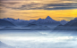 General 1920x1200 nature landscape mist mountains clouds snowy peak