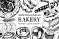 sketch bakery menu design vector baking and pastry baking products