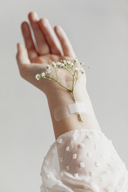 Lovely flowers taped...