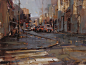 Tibor Nagy 油画风景作品 - 水彩学童 - 水彩后院