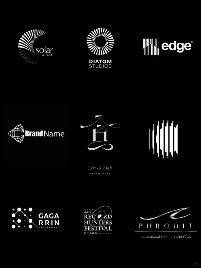 极简高级线条元素logo标志设计｜灵感分享 - 小红书