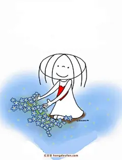 10张可爱的爱心小女生儿童卡通画！保持安全距离要如何画？-红豆饭小学生简笔画大全
