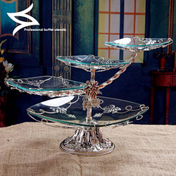 欧式奢华玻璃水果盘现代客厅干果盘创意大号...