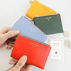 韩国正品iconic 优雅气质多功能拉链零钱包/卡夹/名片包 附钥匙圈