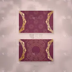 印金装饰的酒红色商务名片，竭诚为您服务。