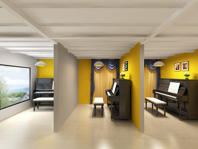 琴房琴行效果图