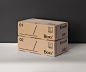 方形纸箱天地盖鞋盒包装瓦楞纸盒VI展示贴图样机PSD设计素材 3460-淘宝网
