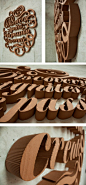 3D cardboard graphic