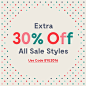 Extra 30% Off ALL Sale Styles Use Code BYE2016 