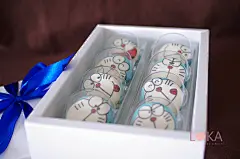 哆啦a梦手绘马卡龙8枚装 卢卡屋手工甜点零食喜糖生日个性礼品-淘宝网