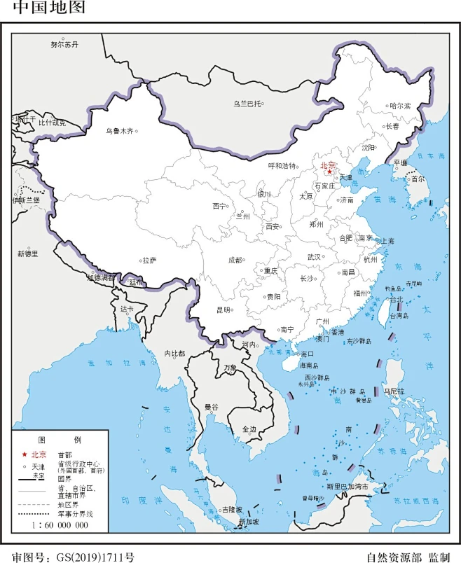 国内地图标准地图（64K竖版2019）_地图地图库_地图窝-花瓣网