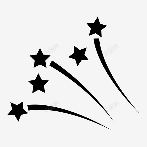 烟火庆祝新年图标高清素材 庆祝 新年 星星 派对 烟火 icon 标识 标志 UI图标 设计图片 免费下载 页面网页 平面电商 创意素材-花瓣网