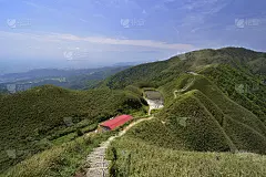 高角度拍摄的茉莉安徒步蕉溪步道