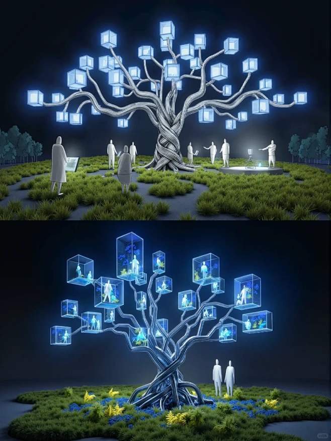 【零曦AIGC】赛博朋克机械生命树，打卡装置 - 小红书-花瓣网