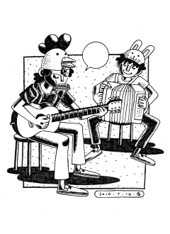果酱袋子采集到插画-音乐会