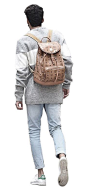 school bag backpack man model guy cutout rendering photoshop png transparent people