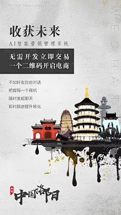 管理类中国风洛阳海报--源文件下载