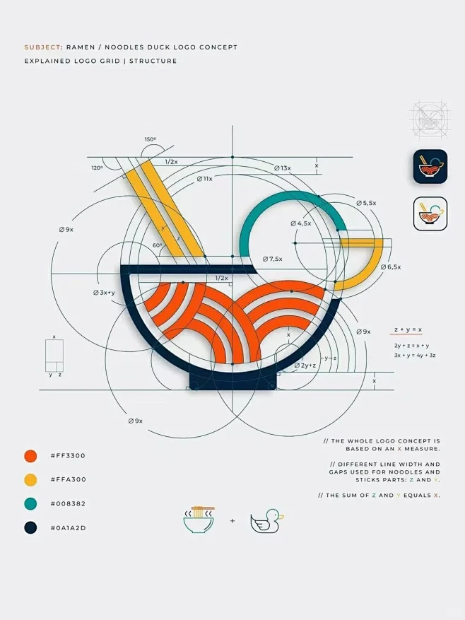 LOGO设计｜一个 LOGO品牌标志如何标准制图-花瓣网