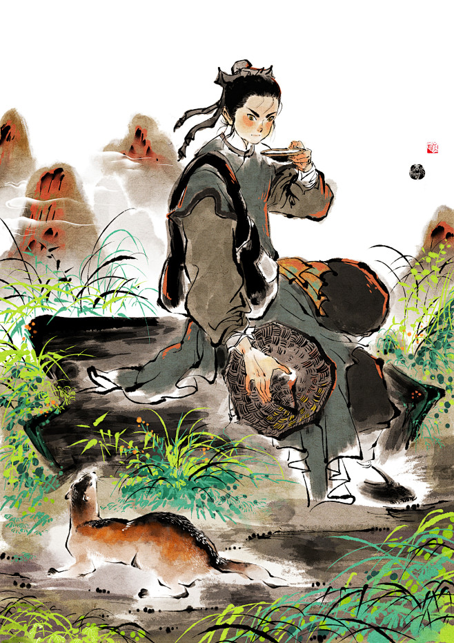 山野之间_王小坡__插画师作品_涂鸦王国...