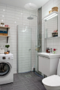 142平北欧风格四居家居卫生间浴室柜置物架花洒装修效果图