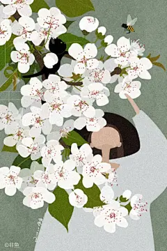 六九冰开，七九燕来， 你是立春之后一树一树的花开。 ——冯唐 #去春天里遛遛自己 #非鱼的世界 #非鱼#原创插画 #日常碎片PLOG #日常生活里的快乐瞬间 #记录生活 #浪漫生活的记录者 #生活碎片 #插画 #我的随手画 #春天 #梨花 #治愈系插画 #笔记灵感 #花 #想记录下此刻