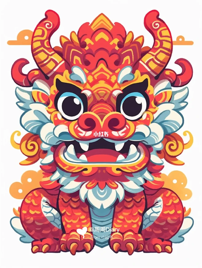 龙年插画 | 喜庆中国龙 第七弹 | 国...