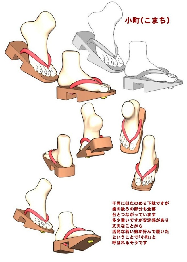 一组木屐凉鞋3D版绘制参考，需要的同学收...