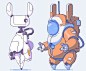 [OC][CC][NEWBIE] Some cute robots : PixelArt