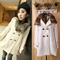 2012新款 韩版女装 高贵 可拆貉子毛领 保暖外套 可二穿A944