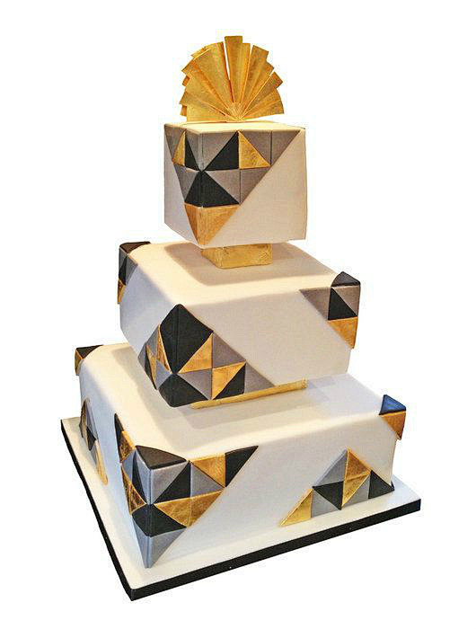 建筑师最爱 超有设计感的几何蛋糕-婚礼时...