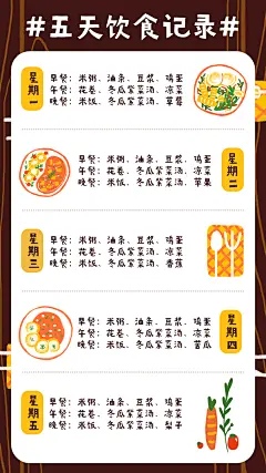 一周饮食记录手账