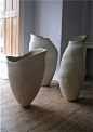 'Pregnant Silence' which won a prize at the Faenza International Ceramic Art Competition in 2005     largest 113cm x 57cm  by Tony Lattimer