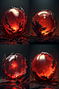 quu1105542959_a_red_sphere_is_broken_on_the_ground_in_the_style_249ac946-ee0c-4331-839e-d8a31fafa6d9