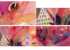 猫咪尾巴的森林-哲-Tititi_手绘,插画,植物,动物_涂鸦王国插画