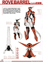 Linebarrels Mechanics design（机甲设定集），拟人态的机械。
#ORIGIN_Design概念设计研究# ​​​​