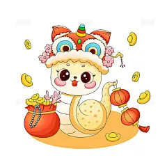 可爱卡通蛇年卡通形象蛇宝宝插画素材下载 - 觅知网