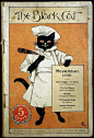 不规则的艺术超话 1897年创办的《The black cat》短文故事集，复古的封面设计。阅读更多： °The black cat 复古杂志封面  2American·Massachusetts Middlesex ​​​​