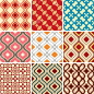 Set of abstract seamless patterns vector illustration