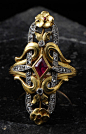 Fabian de Montjoye, Bague de marquise ornée d'un rubis | 相片擁有者 lartnouveauenfrance