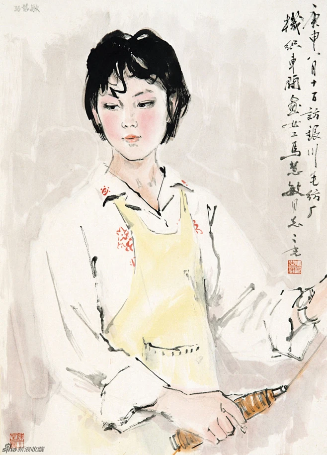 杨之光国画人物作品（一）图片_点墨中国：人物卷（二）图片素材-花瓣网