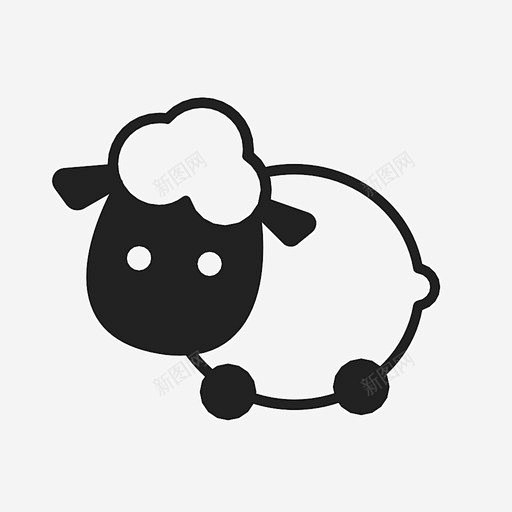 绵羊动物黑色图标 设计图片 免费下载 页面网页 平面电商 创意素材