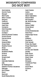 BoycottMonsantoCompanies Boycott Monsanto – Simple List of Companies to Avoid! Pass around!