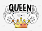 fashion crown with cute stars patch