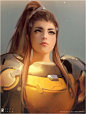 Brigitte, Ross Tran : Made a realistic portrait take on Overwatch's newest hero, Brigitte! or.. BAGUETTE. Hope you guys enjoy it!