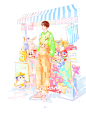 青春・花火｜一组校园杂志封面_杨小洋__插画师作品_涂鸦王国gracg.com