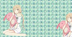 #插画# #壁纸#  naGYo_阿敏 自己ps滴壁纸,另外的我添了我的博客地址,和name,这图片分享了. 之前做好的壁纸,基本都用在自己DIY空间.