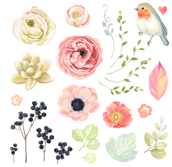 插画墙贴纸家居抱枕手机壳窗帘挂画服装印花设计印刷矢量填充图案素材