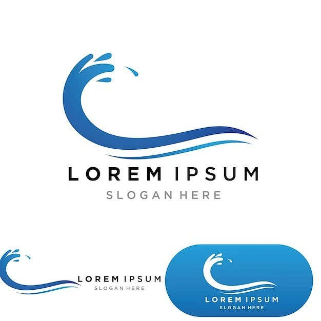水波水花浪花标志logo矢量图设计素材-花瓣网